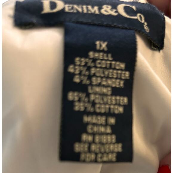 Denim & Co. Pinstripe Button Front Shirt Jacket, Women's Plus Size 1X - Picture 4 of 4